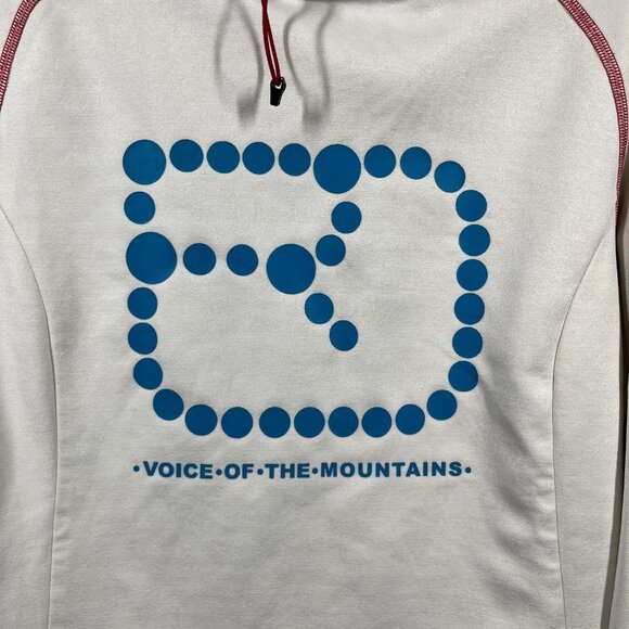 Ortovox Merino Wool Hoodie Women M White Blue Logo Sweater Outdoor Softshell - Picture 6 of 11